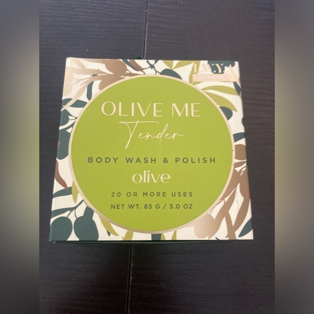 Love Who You Are Olive me tender body wash & polish sponge. 20 or more uses.